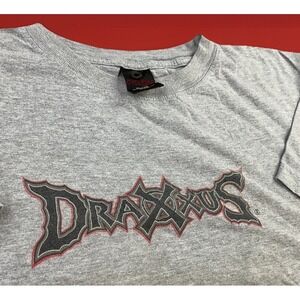 Vintage Draxxus Paintball T-Shirt Men Sz XL Cyclone‎ 90s Graphic Tee Retro Gray